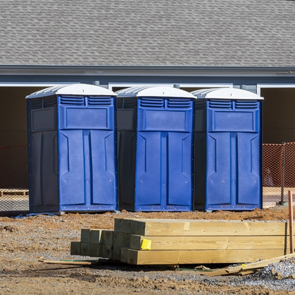 what is the expected delivery and pickup timeframe for the portable restrooms in North Madison